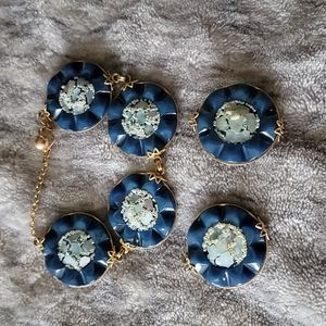Vintage bracelet with matching lapel clips.